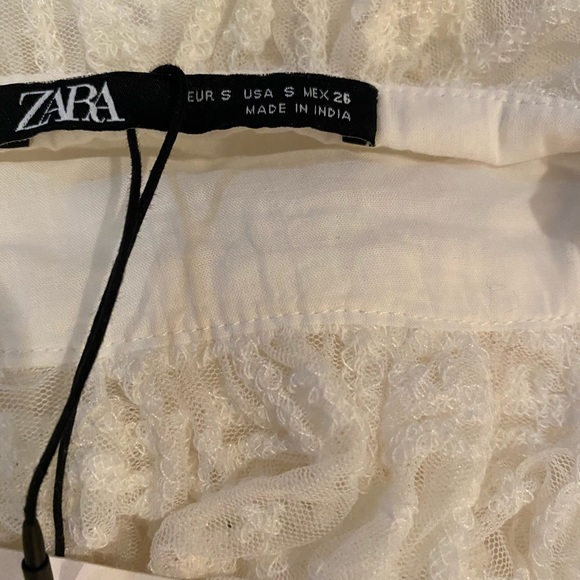 NWT ZARA EMBROIDERED TIERED DRESS SMALL - Picture 5 of 6